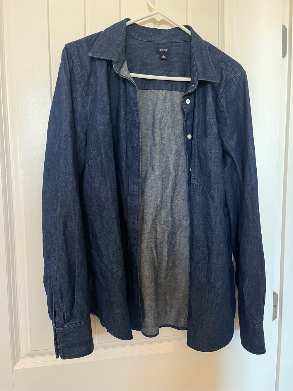 J. Crew Indigo Blue Denim Button-Down Shirt